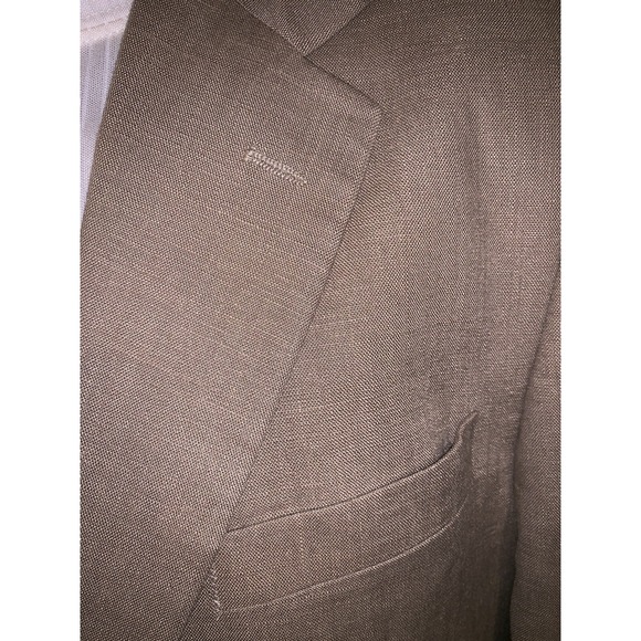 Marks & Spencer Men's Wheat Color Two Button Blazer Jacket 42 M - Picture 3 of 11